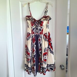 Anthro Cotton Beaded Sundress